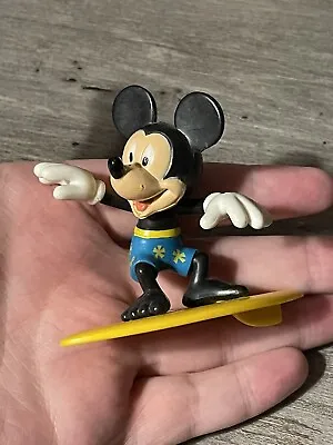 Vintage Mickey Mouse Surfing Disney DecoPac 3  Pvc SurfBoard Cake Topper • $10