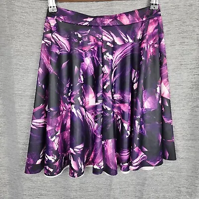 Black Milk Skirt Sz XS Amethyst Purple Mini Skirt Pink Purple Cut Tag 21  Waist  • $20.97