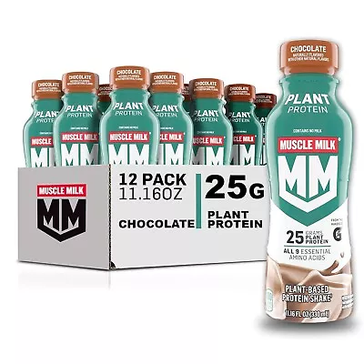 Muscle Milk Plant Based Protein Shake Chocolate 11.16 Fl Oz (Pack Of 12) • $42.50