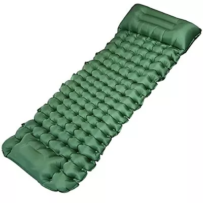 Single Camping Mat | Lightweight Inflatable Sleeping Pad Bed | 10cm Thick • £32.99