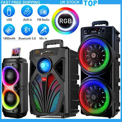 Heavy Bass Bluetooth Speaker Portable Wireless Subwoofer Party Sound System +Mic • £40.84