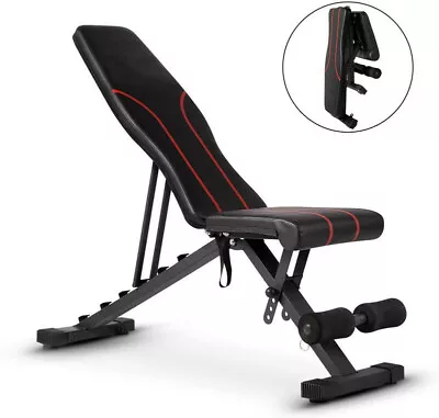  Home Gym Flat/Incline/Decline Folding Weight Bench • $119