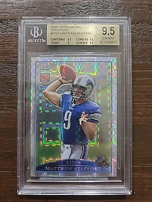 2009 Topps Chrome Xfractors Matthew Stafford RC Rookie #TC210 BGS 9.5 Mint  • $99