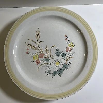 Set Of 4  Japan Vista Stoneware 10.75” Floral Dinner Plates  Mt. Clemens Pottery • $21.99