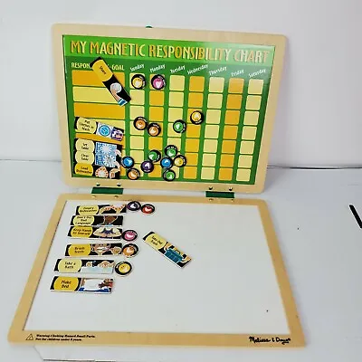 Melissa & Doug Responsibility Chart Magnetic Dry-erase Behavior Chore Board Kids • $13.24