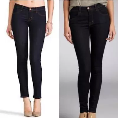 J Brand Low Rise Dark Denim Skinny Jeans In Starless Stretch Women's Size 25 • $25.98