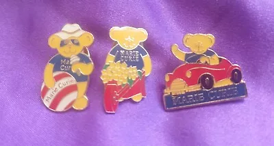 Marie Curie Badges (x3) Metal Badges Charity Badges Bears • £0.99