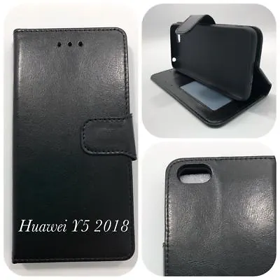 Mooncase Stand BLACK Wallet Case Cover For Huawei Y5 2018 • $12.95