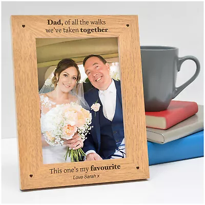 Personalised Father Of The Bride Dad Of All The Walks Wood Frame Wedding Gift • £12.95