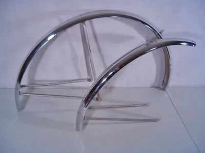 Vintage 1972 Schwinn Collegiate Racer Breeze Bicycle Fenders 26 X 1 3/8 Chrome • $39.95