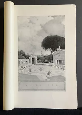 Maxfield Parrish “Villa Pia Vatican” Original From 1904 Italian Villas/Gardens • $15