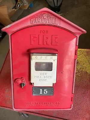 Vintage Gamewell Fire Call Box Alarm Gamewell Wall Mount #15 • $275