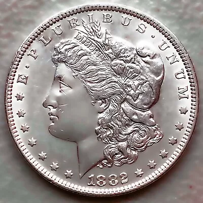 1882 Au/unc Morgan Silver Dollar 90% $1 Coin Us #b432 • $1