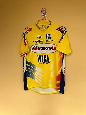 Mercatone Uno Mega SMS Santini RARE Vintage Cycling Jersey Shirt Size L • $35