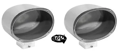 (2) Rockville MAC69S 6x9  360° Degree Swivel Chrome Surface Mount Speaker Pods • $168.95