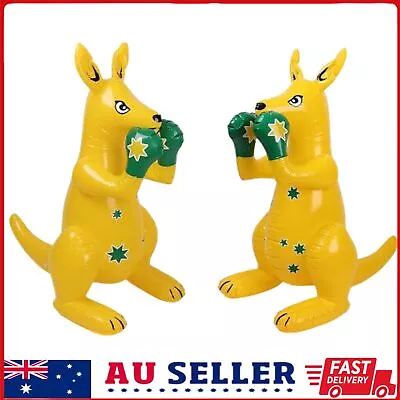 100cm Inflatable Australian Souvenir Supporter Blow Up AU Boxing Kangaroo Joey • $29.99