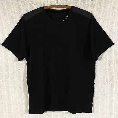$39.99 • Buy Versace V 1969 Italia Men's Large Black Short Sleeve Cotton V-Neck T-Shirt Tee