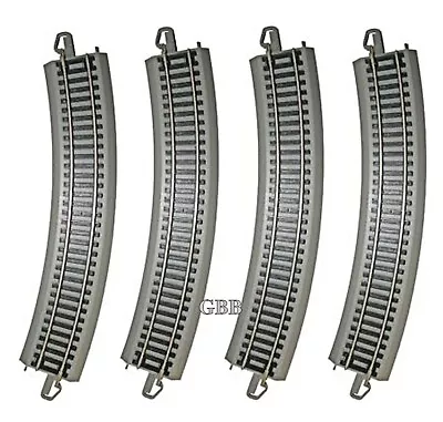 $14.74 • Buy 4 Pcs HO Scale 18  Radius Nickel Silver Curve E-Z Track Bachmann 44501 New