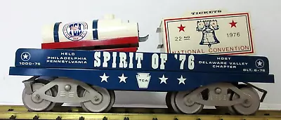 McCOY'S SPIRIT OF 76 TRAIN CONVENTION 1976 FLAT CAR W/ WAGONS STANDARD GAUGE • $109.95
