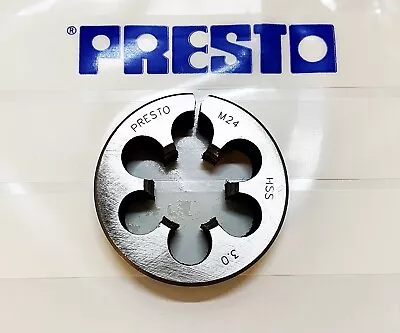 Presto Metric Coarse HSS Circular Split Dies 3-24mm • £18.95