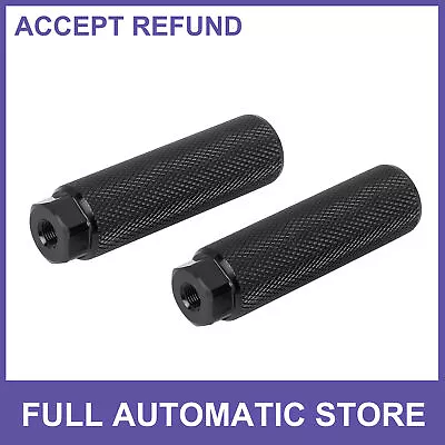 TWO Aluminum Alloy Cylinder For BMX Bicycle Axle Rear Foot Pegs Footrest Black • $13.29