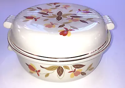 Hall's Superior Autumn Leaf  Casserole Dish & Lid Jewel Tea Co. Mary Dunbar EUC • $22