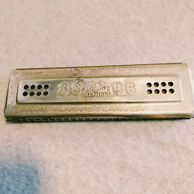 Vintage Hohner Echo Harp Harmonica C G Key Bell Metal Reeds Made In Germany • $25