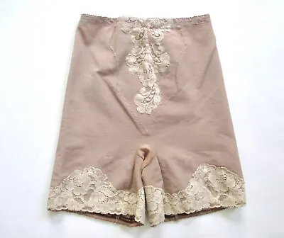 Vtg 50s 60s Emilio Pucci Formfit Rogers Taupe Ivory Lace Panty Girdle Shaper S • $95
