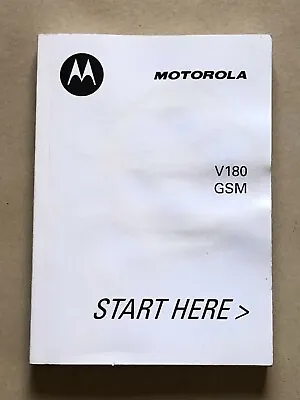 Motorola V180 GSM User Guide - English & Espanol • $0.99