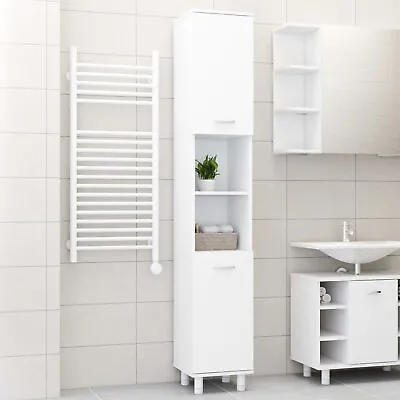 Bathroom Cabinet White 30x30x179  Chipboard C2M7 • £100.99