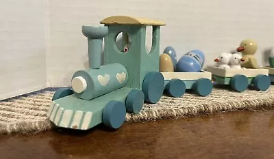 VTG 18” Easter Train 7 Piece With Egg Tree Wooden  • $20