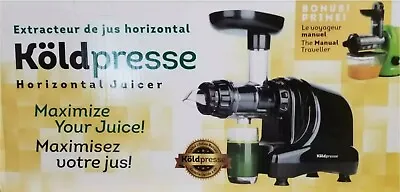 Juice Extractor KoldPresse Horizontal With Bonus Manual Juice Maker. • $76.99