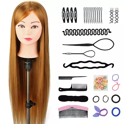 30  Training Head Hairdressing Cosmetology Mannequin Doll Hair Styling Braid Set • £19.99