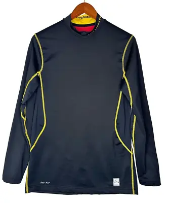 Nike Pro Combat Dri-Fit Hyperwarm Livestrong Long Sleeve Shirt Mens Medium Black • $20.99