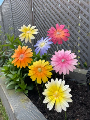 £34.99 • Buy Ornamental Metal Garden Daisy Flower Stakes, Pack Of 12