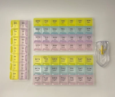 $9.95 • Buy Pill Box Tablet Holder AM/ PM 14/21/28 Day Medicine Storage Holder Organiser 