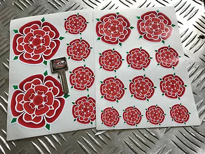 Lancashire Red Rose Car Sticker Set  X18 Car Stickers • £4.99