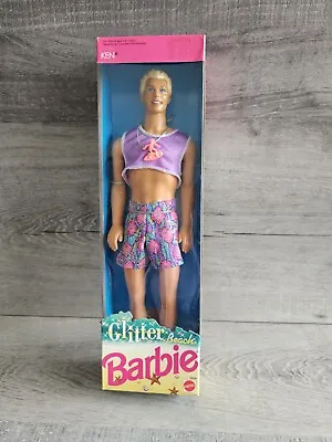 Vintage Glitter Beach Ken LGBTQ Barbie Purple Crop Top New Gay Interest Baywatch • $247.90