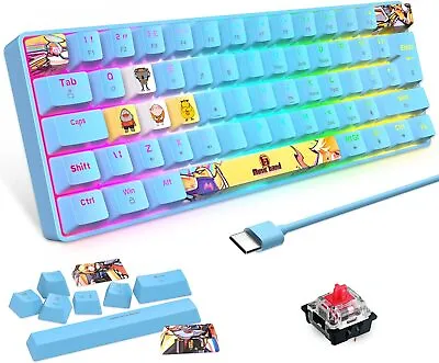 £7.50 • Buy 60% Mechanical Gaming Keyboard Custom PBT Keycap Dye-Sublimation UK Layout RGB
