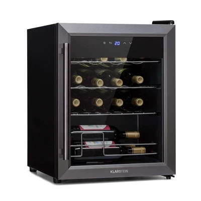 £262.49 • Buy Wine Fridge Refrigerator Drinks Cooler Bar 16 Bottles 42 L Glass Door LED Black 