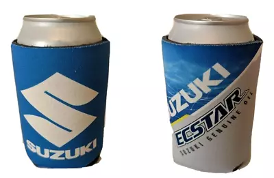 2 New Suzuki Ecstar Racing Koozie Motorcycle Riding Racing Drink • $14.99