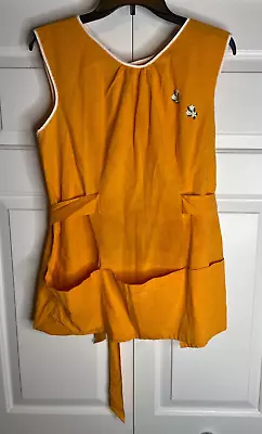 Vintage Smock Apron Hand Made Sewn Cotton ~ EXCELLENT • $19.99