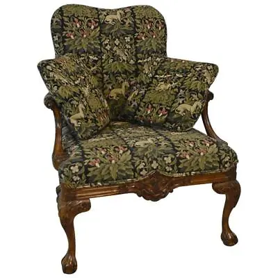 Italian Style Sherrill Furniture Carved Armchair With Tapestry Upholstery • $750