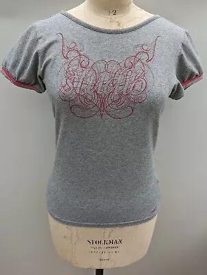 £9 • Buy Nike Studio Top T-shirt Large Grey Cotton Sport Dance Yoga