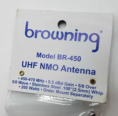 Browning BR-450 UHF Ham Radio Land Mobile Base Antenna 450-470MHz 32  • $34.99