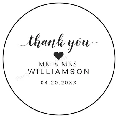 Thank You Mr Mrs Personalized Wedding Envelope Seals Labels Stickers Party Favor • $3.59