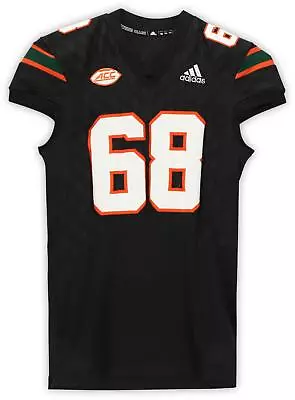 Miami Hurricanes GU #68 Black Jersey From The 2017-2018 NCAA Seasons-Size 2XL • $199.99