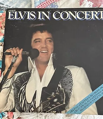 ELVIS IN CONCERT- 2 LP RCA Vinyl Record EX/VG+ • $14.99