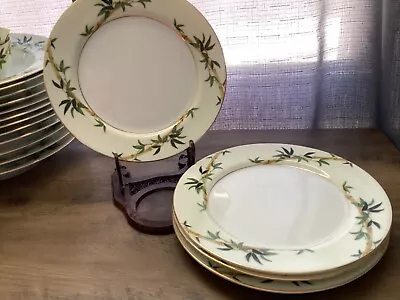 Bali Hai By Kent Japan 7 1/2” Salad Plates Set Of 4 Bamboo Pattern • $18