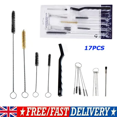 £8.87 • Buy 17x Airbrush Spray Gun Nozzle Cleaning Tool Kit Needle Nylon Brushes Cleaner Set